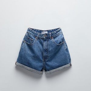 Zara mom fit denim shorts